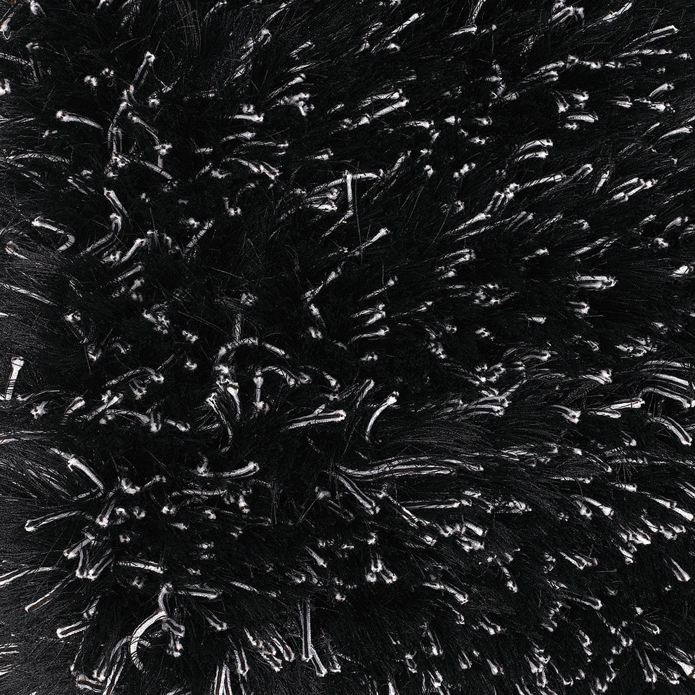 Dior Contemporary Area Rug, Black and White, 9'x13' Rectangle