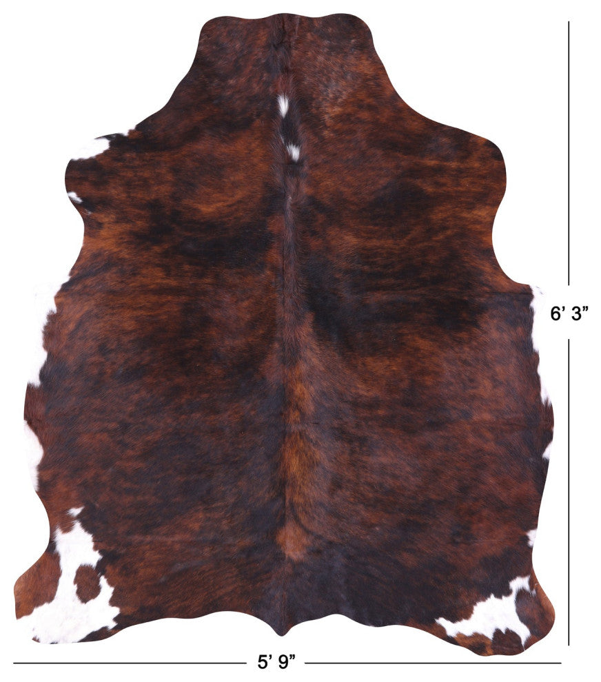 6' 3" X 5' 9" Natural Cowhide Rug C1571
