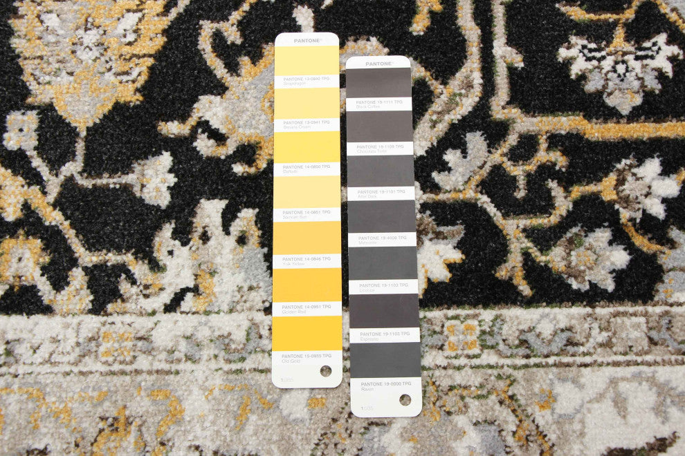 Aqua Legacy Area Rug, Black, 6'x9'