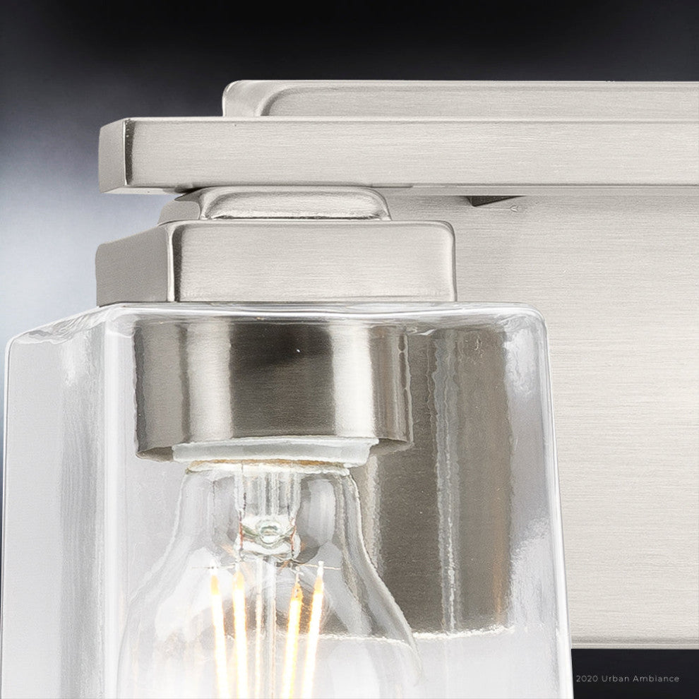 Luxury Craftsman Bath Light, Brushed Nickel