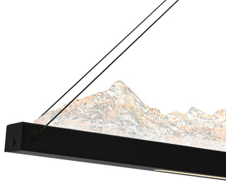 Himalayas Integrated LED Chandelier, Black, 48 Inches