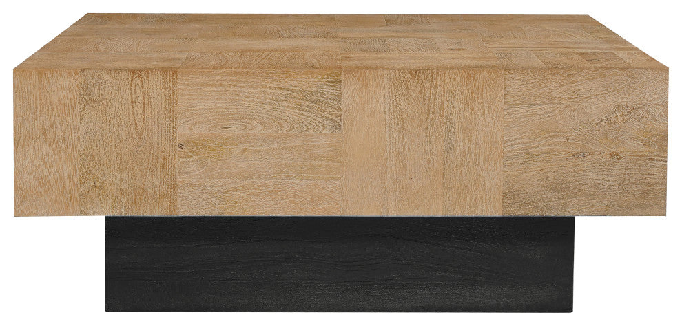 Camilla 2-piece Solid Wood Living Room Table Set, Brown, Square