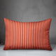 Red Stripes Throw Pillow