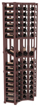 4 Column Display Corner Cellar Pine, Walnut Stain, Satin Finish