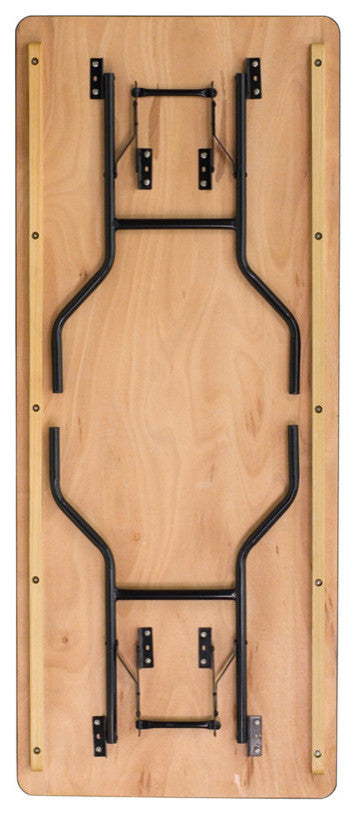Natural Wood Folding Table, 72"