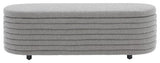 Safavieh Couture Jaymie Storage Bench, Dark Grey/Black