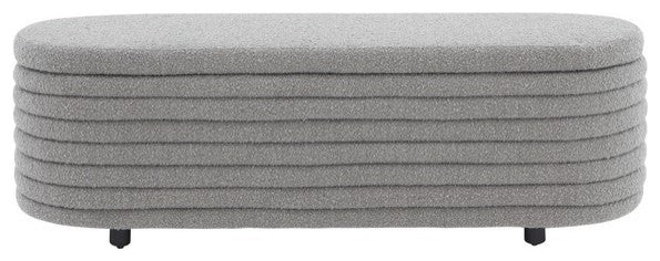 Safavieh Couture Jaymie Storage Bench, Dark Grey/Black