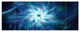 Splaying Bright Blue Fireworks, Floral Canvas Art Print, 70"x28", 6 Panels