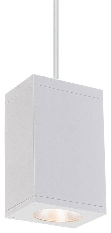 Cube Architectural 6" LED Pendant 30 Deg Beam 3000K 90 CRI, White