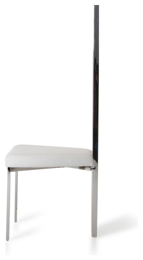 Millennium Dining Chair, White, Leatherette