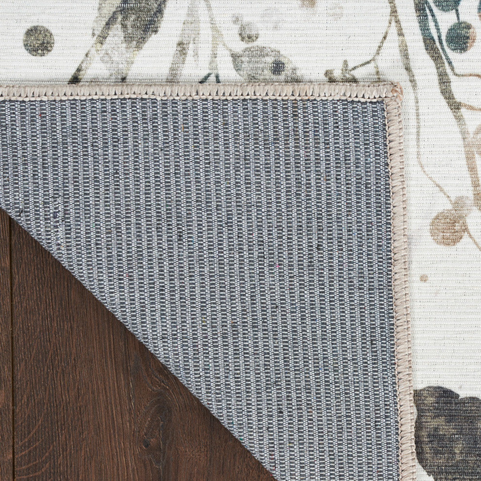 Nourison Nourison Washables 2' x 3' Ivory Multicolor Contemporary Indoor Rug