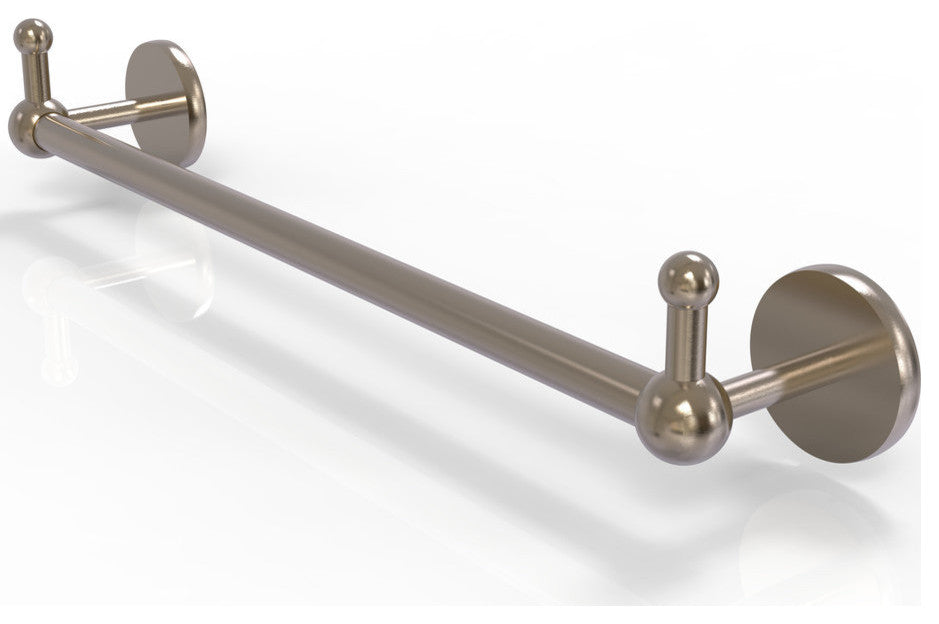 Prestige Skyline 24" Towel Bar with Integrated Hooks, Antique Pewter
