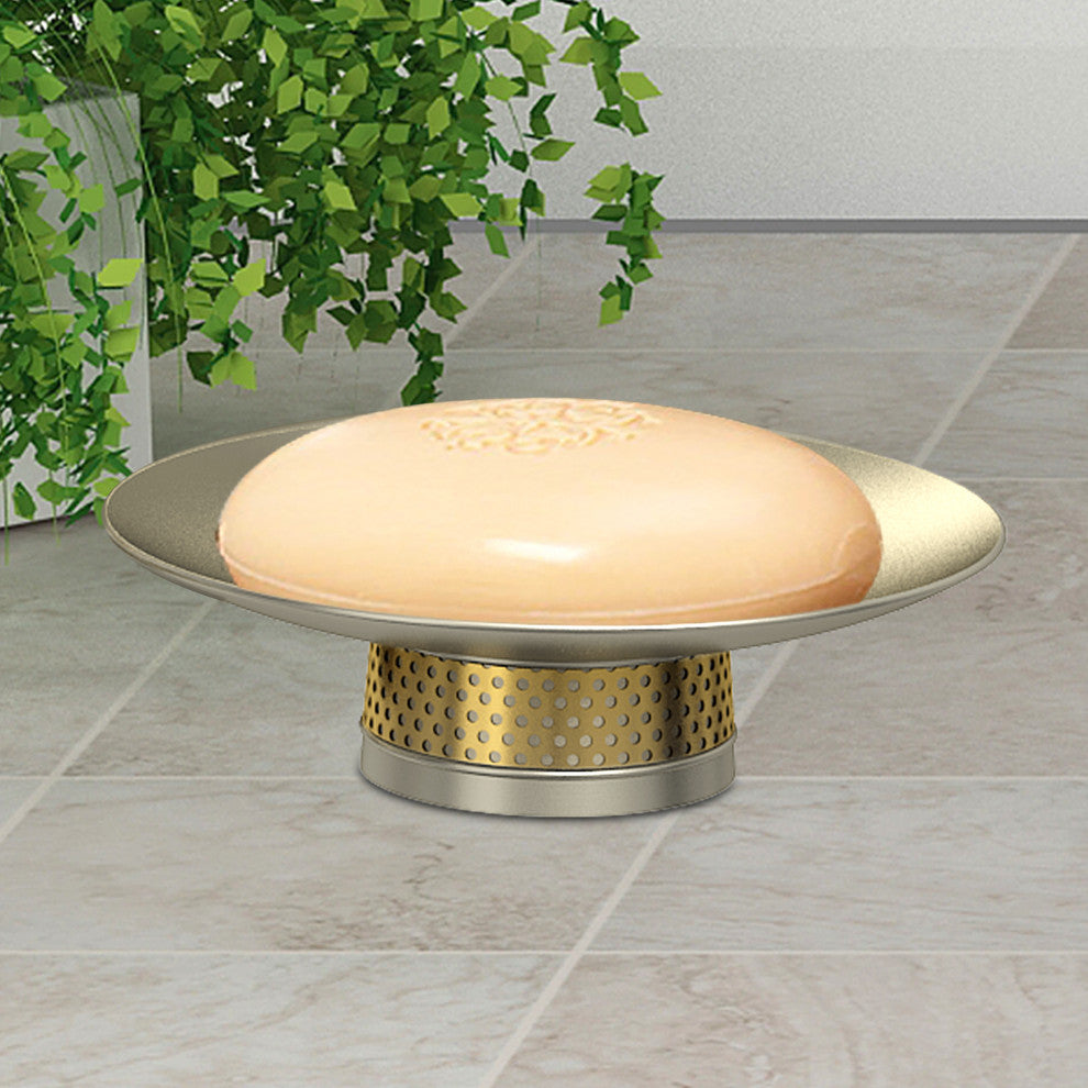 nu steel Selma Brushed Gold Soap Dish