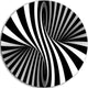 Black And White Spiral, Digital Large Disc Metal Wall Art, 23"