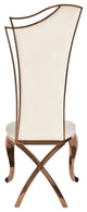 Modrest Bonnie Beige Velvet and Rose Gold Dining Chair, Set of 2
