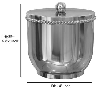 nu steel Chic Beaded Cotton Swab/Cotton Container