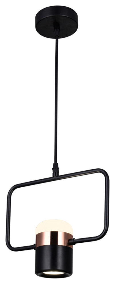 Moxie LED Down Mini Pendant With Black Finish