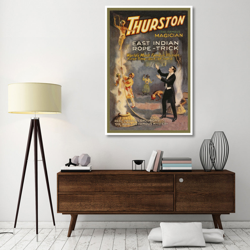 "Magicians: East Indian Rope Trick: Thurston the Famous Magician" Print, 42"x62"