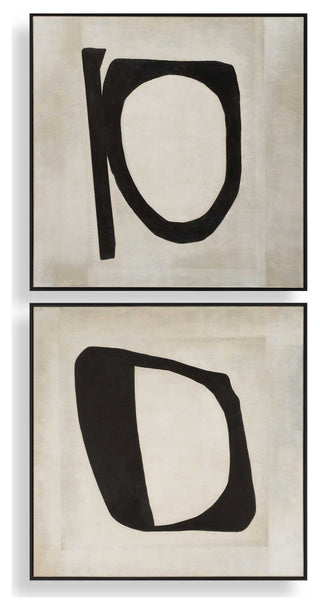 Uttermost Characters Abstract Art Set of 2