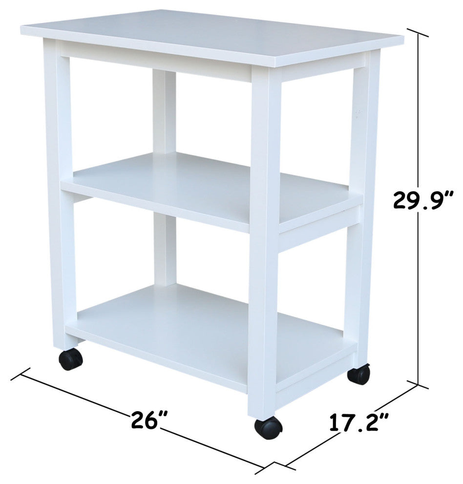 Solid Wood Microwave Cart