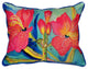 Pair of Betsy Drake Pink Amaryllis Large Pillows 15 Inch x 22 Inch