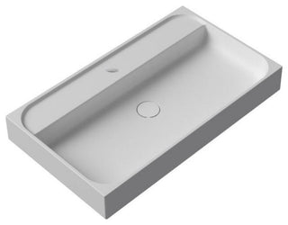 Unit Plus 80A Wall Mount / Vessel Bathroom Sink with Single Faucet Hole