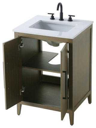Home Living 24" Single Bathroom Vanity, Chestnut Brown