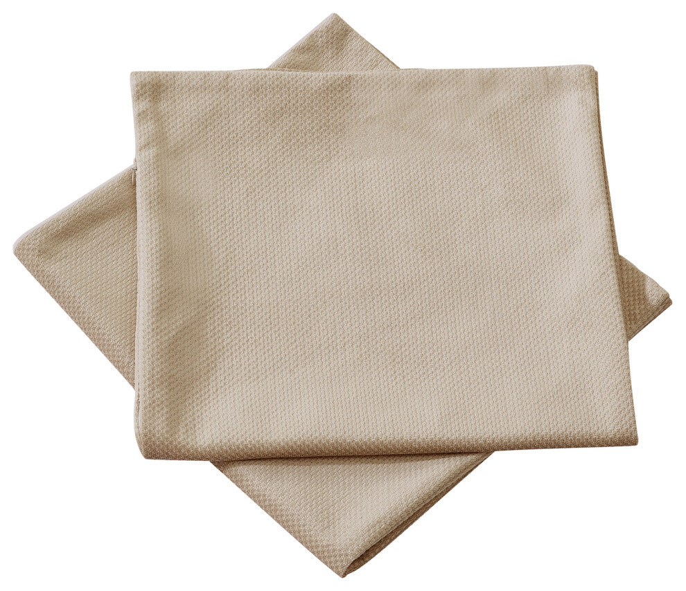 Milliken Plush Pillow Shell 2 Piece Set, Oatmeal, 14" X 26"