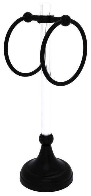 Pacific Grove 2 Ring Vanity Towel Ring, Matte Black