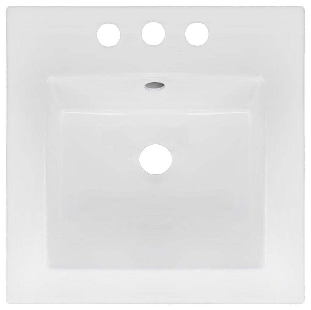 16.5-in. W 3H4-in. Ceramic Top Set In White Color
