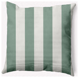 18x18" Graduated Stripe Nautical Decorative Indoor Pillow, Sage