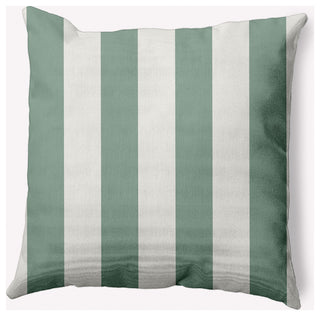 18x18" Graduated Stripe Nautical Decorative Indoor Pillow, Sage