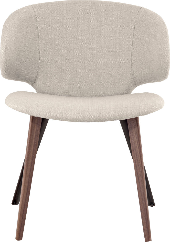 Newport Dining Chair in Oxford Tan Fabric and Walnut