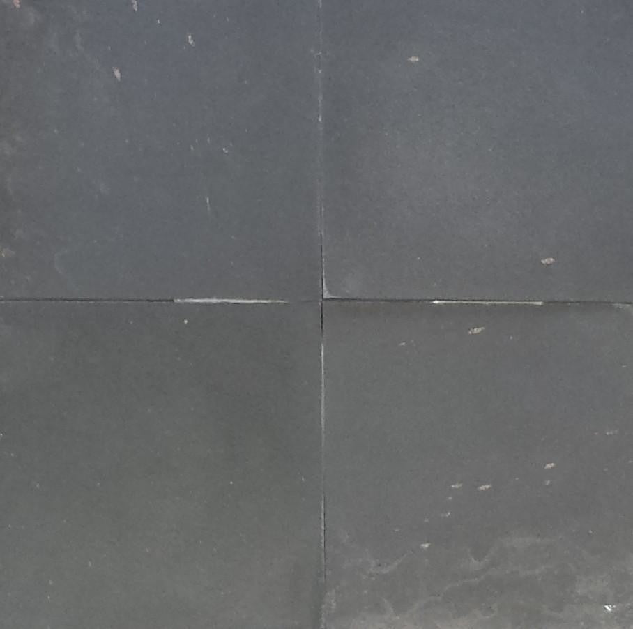 Midnight Black Slate Tiles, Honed Finish, 16"x16", Set of 384