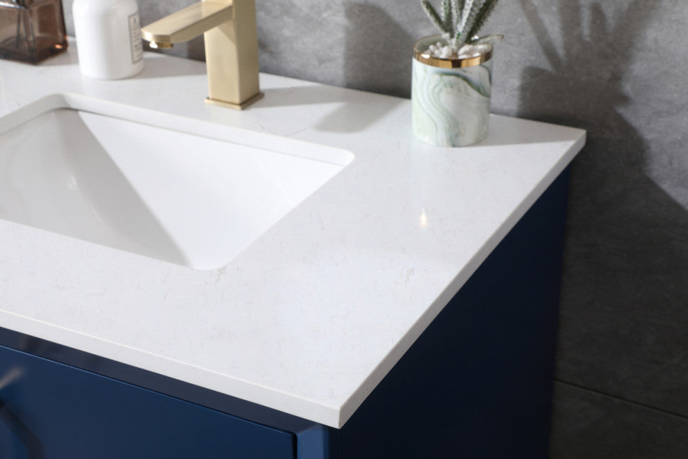 30" SIngle Bathroom Vanity, Blue