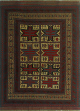 Semi Antique Rayan Beige/Burgundy Rug, 6'5x8'9