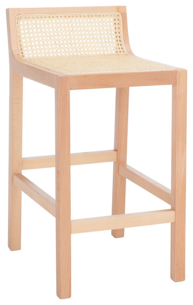 Safavieh Saito Lowback Cane Center Stool, Natural