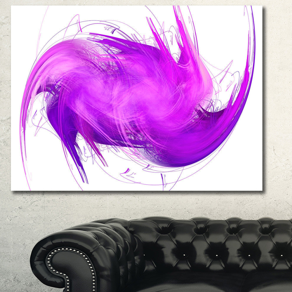 Abstract Purple Fractal Pattern, Abstract Wall Art Canvas, 40x30