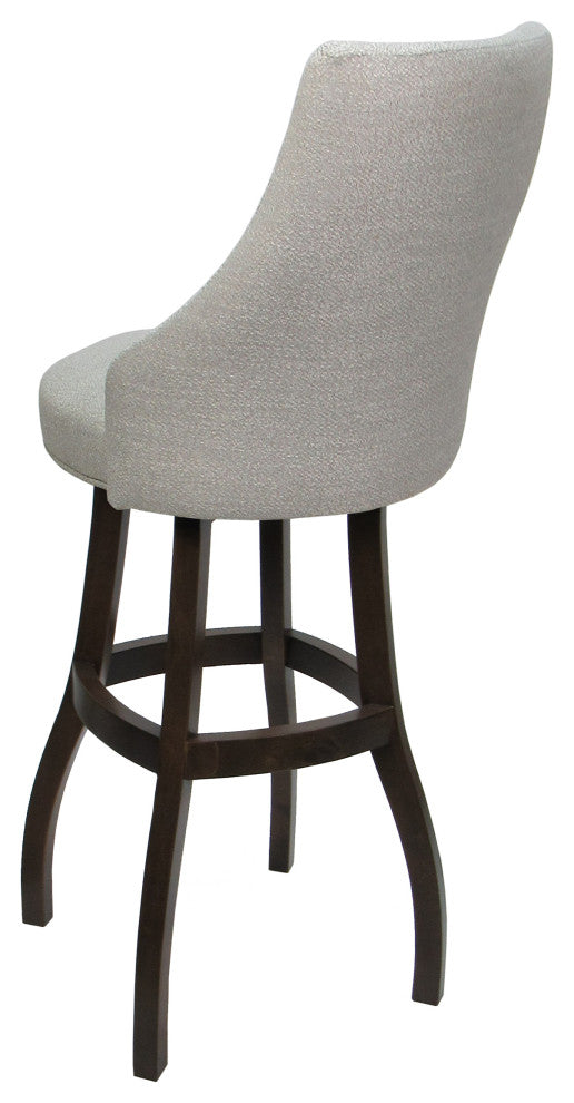 Swivel Wood Counter, Bar, Extra Tall Stool - Bellissima Plus, Williams Stone - Dark Walnut, 34"