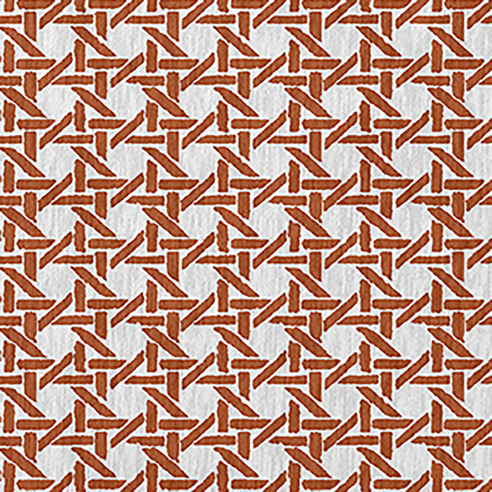 Rattan Geometric Rug, Nutmeg, 5'x7'