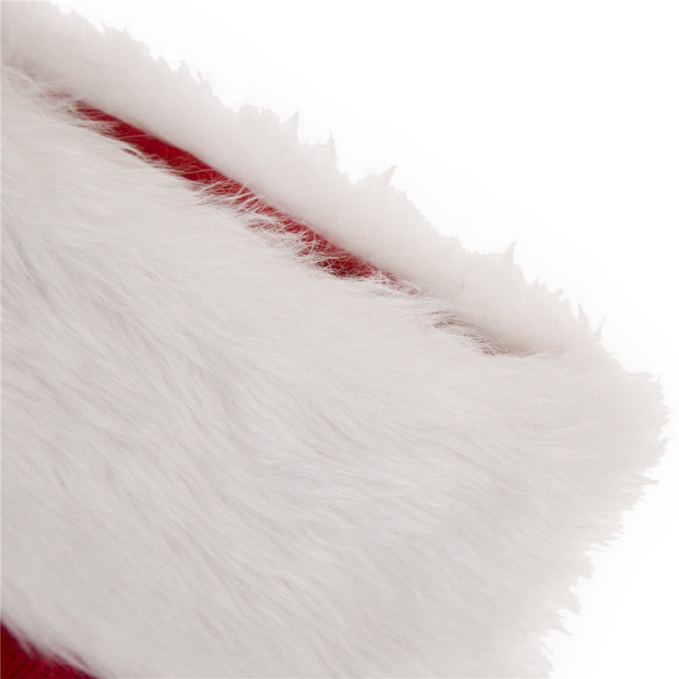 2pk 20.00''L Knitted Stocking WithFaux Fur Cuff