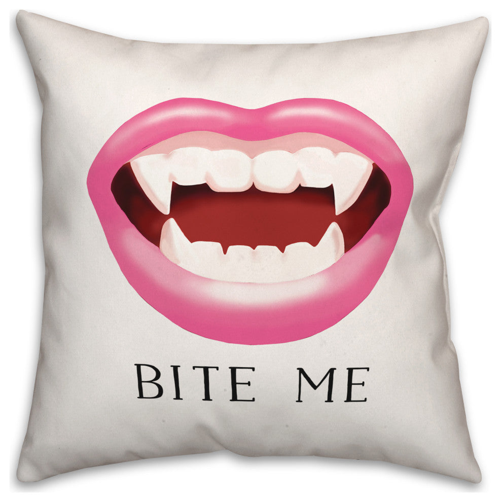 Bite Me Vampire 20x20 Throw Pillow