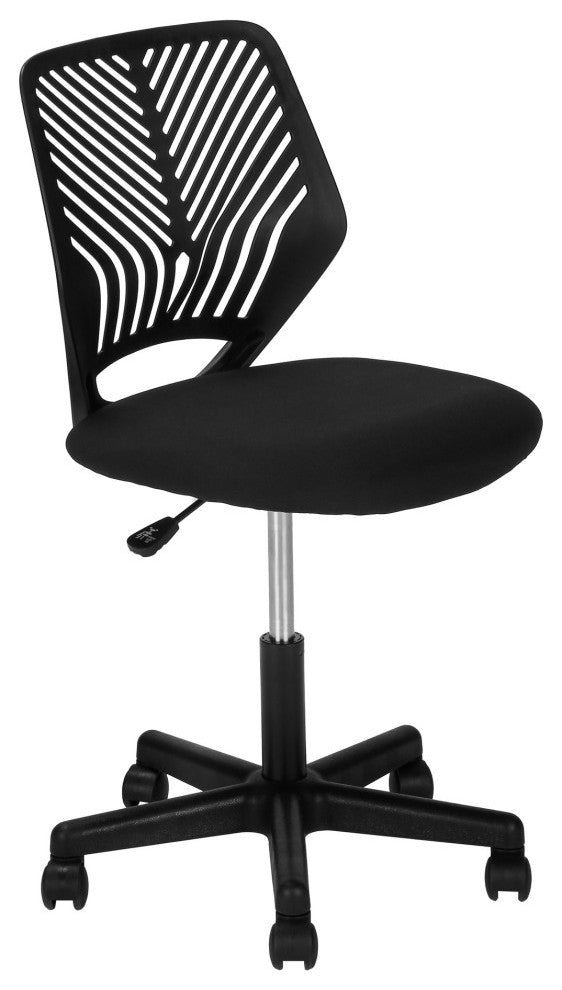 Office Chair, Adjustable Height, Swivel, Ergonomic, Metal, Black