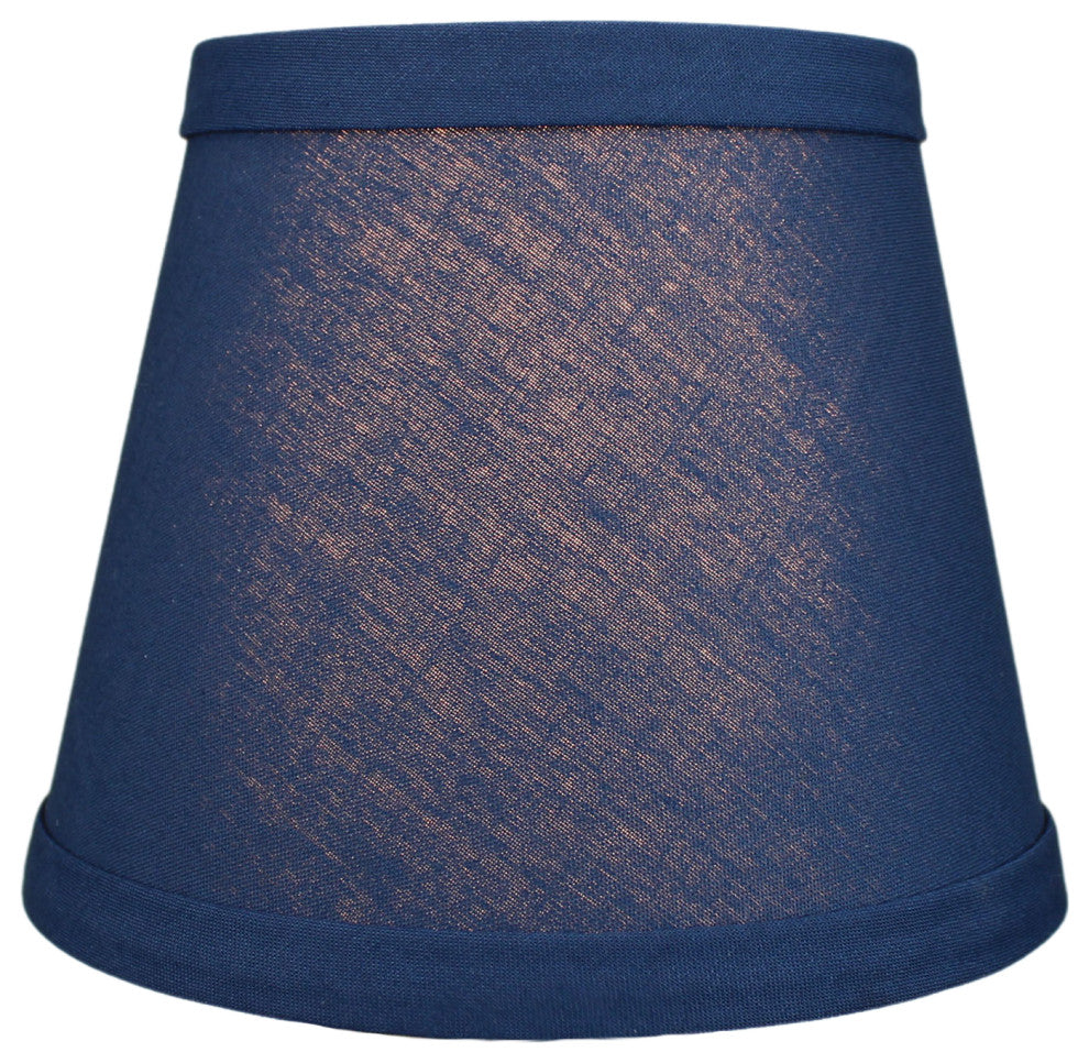Fenchel Shades 4"x6"x5" Empire Lamp Shade, Linen Navy