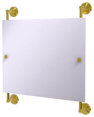Monte Carlo Landscape Frameless Rail Mounted Mirror, Polished Brass