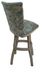 Swivel Wood Stool, 700 Armless, Poet Sky and White Wash, 34"