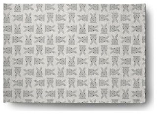 Criss Cross Bunnies Easter Chenille Rug, Whisper White, 5'x7'