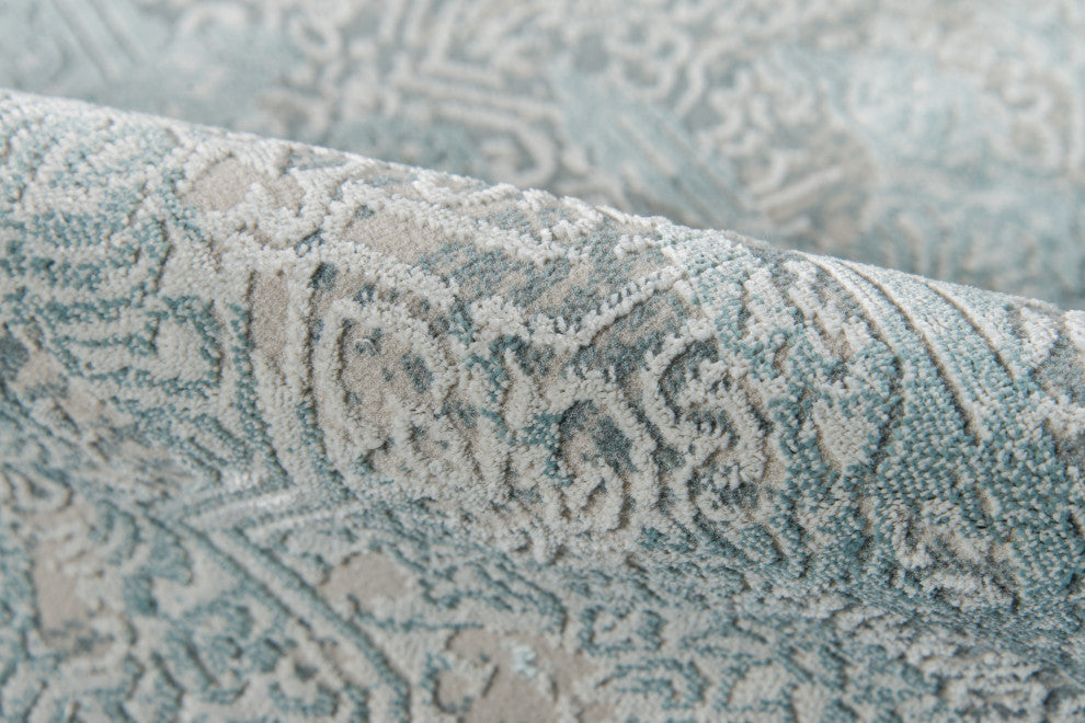 Momeni Genevieve Polyester Area Rug, Light Blue, 3'10"x5'7"