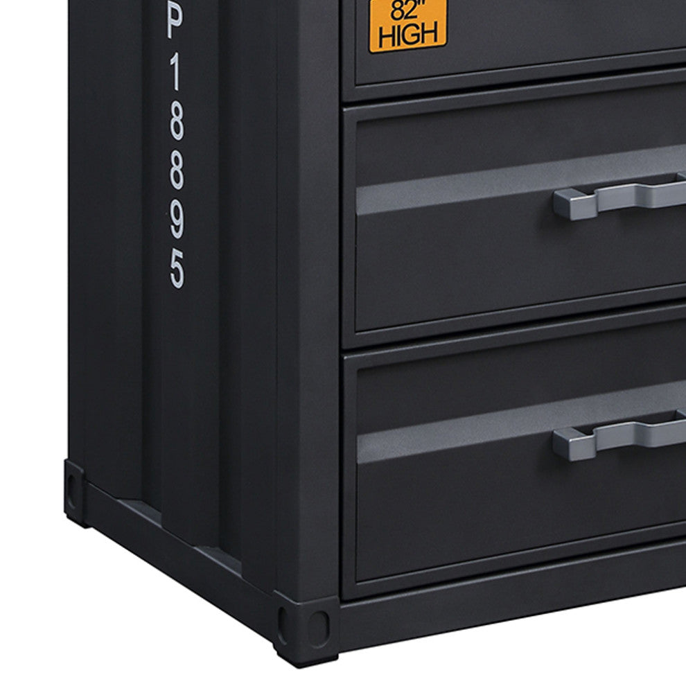 ACME Cargo 3-Drawer Chest, Gunmetal Finish