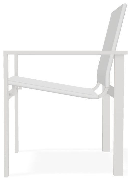 Tribeca Sling Outdoor Stackable Armchair, White/Snow